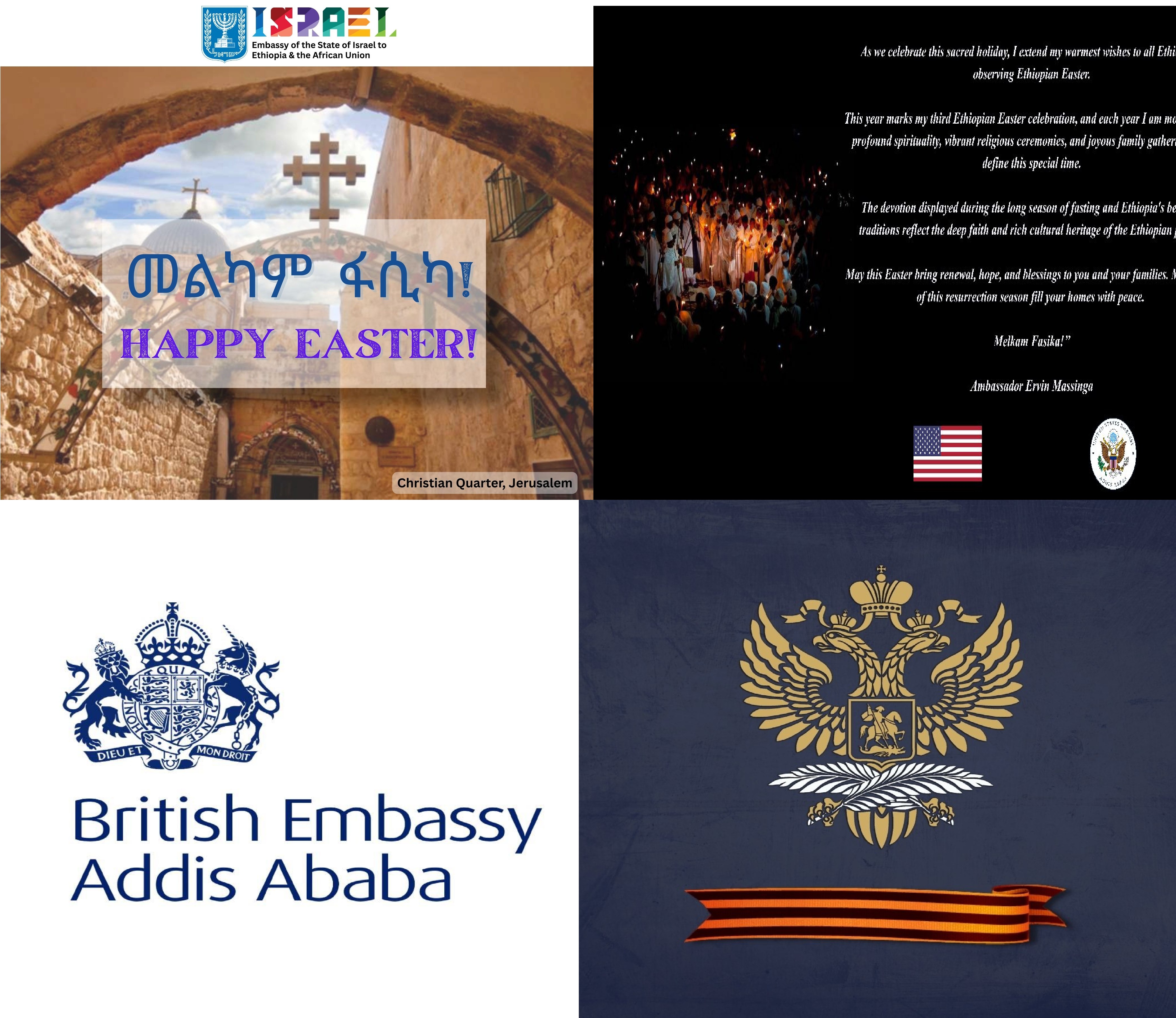 Diplomatic Missions Share Easter Messages of Unity, Hope in Addis Ababa