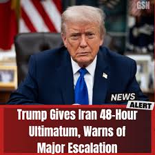 Trump gives Iran 48 hours to reopen Hormuz or face ‘hell’
